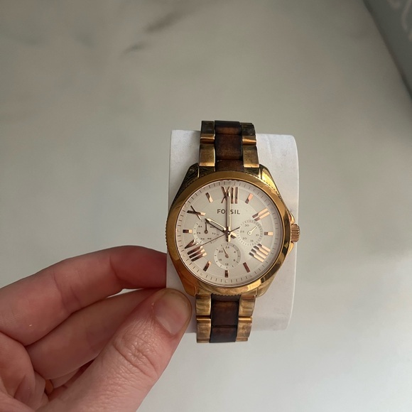 Fossil Gold and Brown Watch